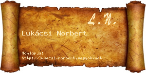Lukácsi Norbert névjegykártya